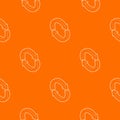 Refresh pattern vector orange Royalty Free Stock Photo
