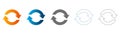 Refresh Recycle Circular Arrows Icon Set Flat Design Vector Illustration Royalty Free Stock Photo