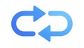 Refresh or reload arrows icon, cyclical process, data update, synchronization, vector design Generative AI Royalty Free Stock Photo