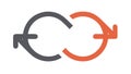 Refresh or reload circular arrow update graphic icon , vector design Generative AI