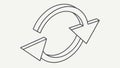 Refresh or Reload Circular Arrows Vector Icon, vector design Generative AI Royalty Free Stock Photo