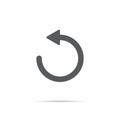Refresh, reload, repeat icon vector in rounded ends style
