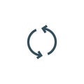 Refresh repeat icon vector arrow. Reload reset symbol circle loop