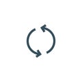 Refresh repeat icon vector arrow. Reload reset symbol circle loop