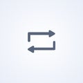 Refresh, repeat, vector best gray line icon