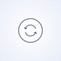 Refresh, repeat, vector best gray line icon