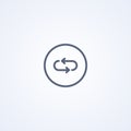 Refresh, repeat, vector best gray line icon