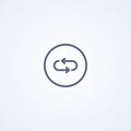 Refresh, repeat, vector best gray line icon