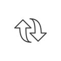 Refresh repost line icon Royalty Free Stock Photo