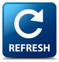 Refresh (rotate arrow icon) blue square button