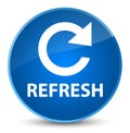 Refresh (rotate arrow icon) elegant blue round button