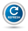 Refresh (rotate arrow icon) prime blue round button