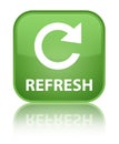Refresh (rotate arrow icon) special soft green square button