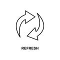 refresh sigh icon. Element of simple web icon with name for mobile concept and web apps. Thin line refresh sigh icon can be used