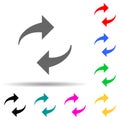 refresh sign multi color style icon. Simple thin line, outline vector of web icons for ui and ux, website or mobile application Royalty Free Stock Photo