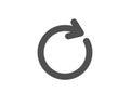 Refresh simple icon. Rotation arrow sign.