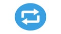 Refresh Sync Circular Arrows Flat Design UI UX Icon, vector design Generative AI Royalty Free Stock Photo