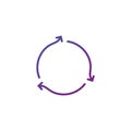 Refresh or sync icon. Reload sign. Undo vector icon. Redo symbol. Update icon. Rotation sign. Arrows in circle icon. vector