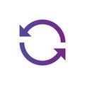 Refresh or sync icon. Reload sign. Undo vector icon. Redo symbol. Update icon. Rotation sign. Arrows in circle icon. vector