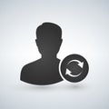 Refresh Sync User icon. Designed for web and software user interface. Royalty Free Stock Photo