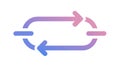 Refresh or Synchronization Arrows for Data Update, vector design Generative AI Royalty Free Stock Photo