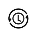 Refresh time arrow line icon. Royalty Free Stock Photo