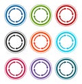 Refresh update icon flat round buttons set illustration design Royalty Free Stock Photo
