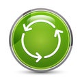 Refresh update icon elegant green round button vector illustration Royalty Free Stock Photo