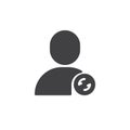 Refresh user icon vector