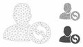 Refresh User Vector Mesh Network Model and Triangle Mosaic Icon Royalty Free Stock Photo