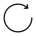 Refresh glyph flat vector icon Royalty Free Stock Photo