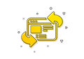 Refresh website icon. Update web page sign. Vector