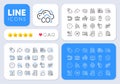 Refresh website, Location app and Outsource work line icons for web app. Pictogram icon. App line icons. Vector