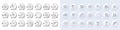 Refresh website, Location app and Outsource work line icons. For web app, printing. Line icons. Vector