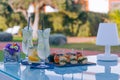 Refreshing aperitif, summer cocktails and hand-made mini snacks