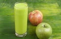 Refreshing apple smoothie milk shake