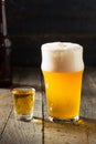 Refreshing Beer and Whiskey Shot Boilermaker Royalty Free Stock Photo