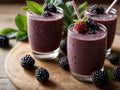 Ai generated. refreshing berry smoothies with antioxidants Royalty Free Stock Photo