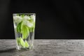 Refreshing beverage with mint and lime Royalty Free Stock Photo