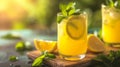 Refreshing beverage promising a cool and zesty summer experience. Generative Ai