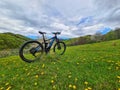 Refreshing biking at country side in Romania