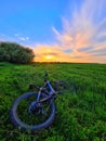 Refreshing biking at country side in Romania