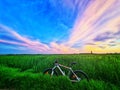 Refreshing biking at country side in Romania Royalty Free Stock Photo