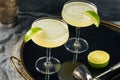Refreshing Boozy Gin Gimlet Cocktail Royalty Free Stock Photo