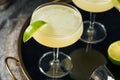 Refreshing Boozy Gin Gimlet Cocktail Royalty Free Stock Photo