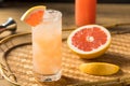 Refreshing Boozy Tequila Grapefruit Paloma Royalty Free Stock Photo