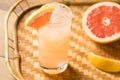 Refreshing Boozy Tequila Grapefruit Paloma Royalty Free Stock Photo