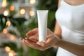 Refreshing Botanical Skincare Routine with Natural Cream Tube