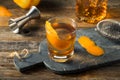 Refreshing Bourbon Old Fashioned Cocktail Royalty Free Stock Photo