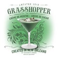 Grasshopper Cocktail New Orleans French Quarter Bourbon Street Louisiana